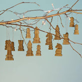 Oakdene Designs Christmas Decorations Christmas Bamboo Chess Piece Decorations